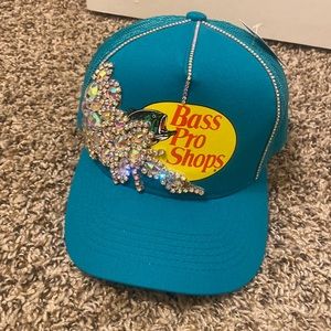 Custom blinged out bass pro SnapBack hat